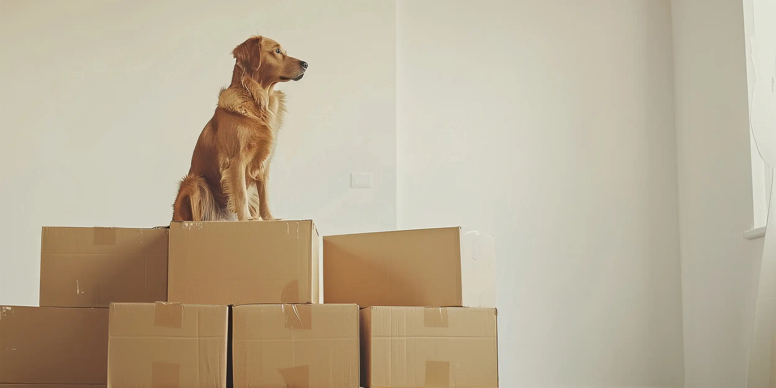 Box sitting on top of boxes